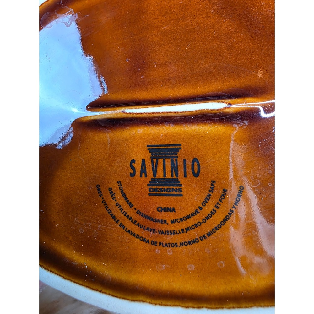 Savinio Designs Green Stoneware Oval Baking Medallion Casserole Pan 10.5in S4 - Picture 10 of 16